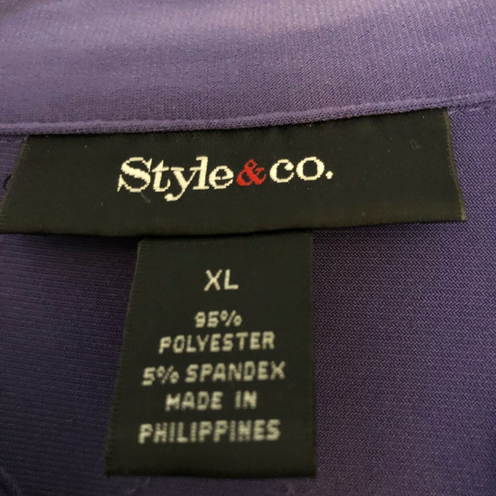Style & Co Ruffle Detail Top - Picture 2 of 5